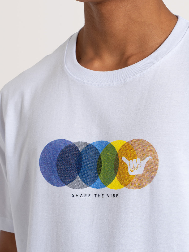 Camiseta Manga Curta Branca Hang Loose Multiply