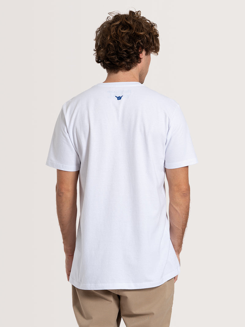 Camiseta Manga Curta Branca Hang Loose Waves