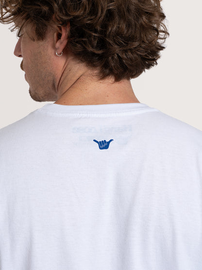 Camiseta Manga Curta Branca Hang Loose Waves