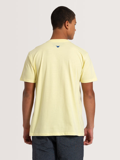Camiseta Manga Curta Amarela Hang Loose Waves