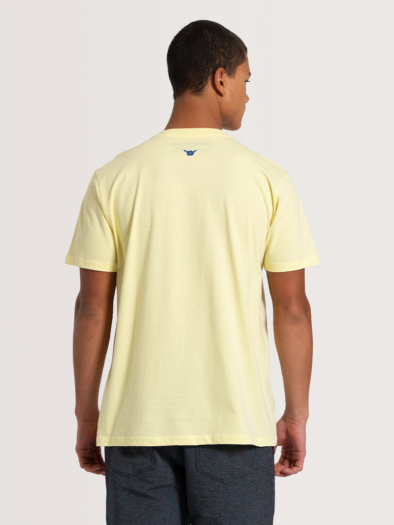 Camiseta Manga Curta Amarela Hang Loose Waves