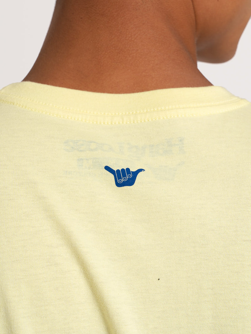 Camiseta Manga Curta Amarela Hang Loose Waves