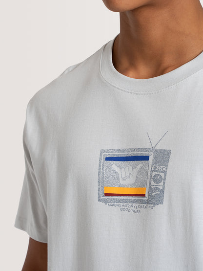 Camiseta Manga Curta Cinza Gelo Hang Loose Tvon