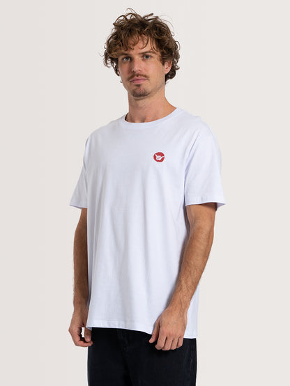 Camiseta Manga Curta Branca Hang Loose Aloha