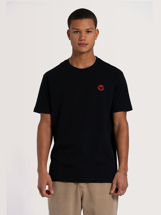 Camiseta Manga Curta Preta Hang Loose Aloha