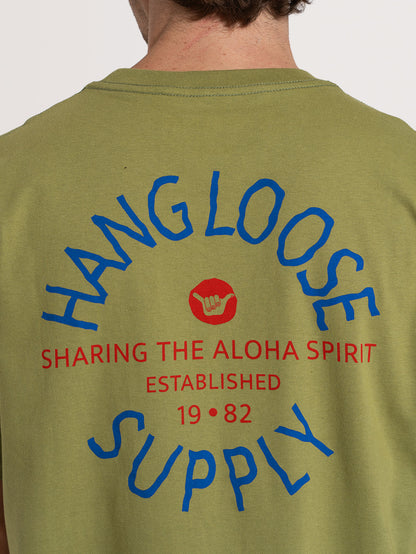Camiseta Manga Curta Verde Hang Loose Aloha
