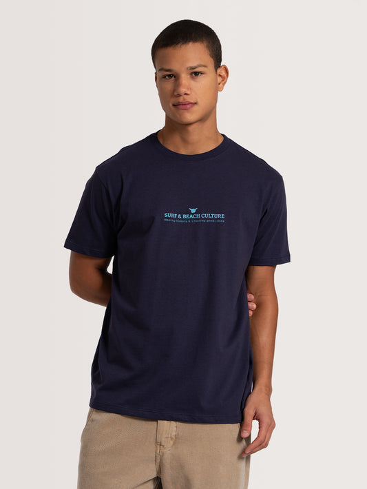 Camiseta Manga Curta Azul Marinho Hang Loose Coast