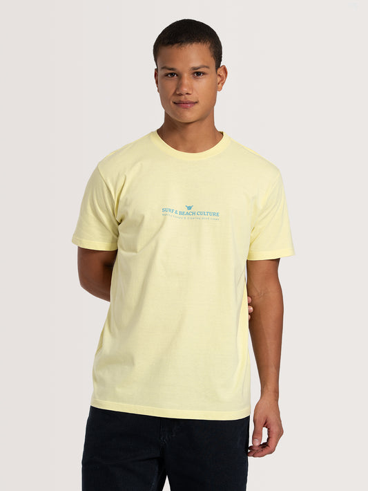 Camiseta Manga Curta Amarela Hang Loose Coast