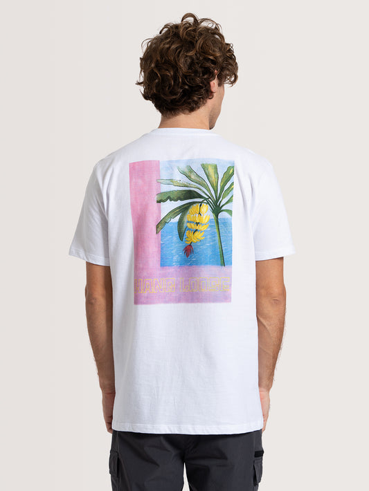 Camiseta Manga Curta Branca Hang Loose Platano