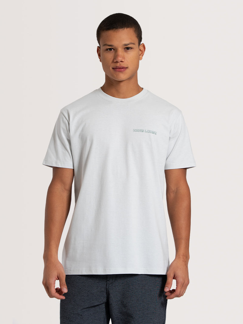 Camiseta Manga Curta Cinza Gelo Hang Loose Platano