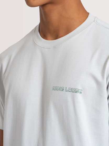 Camiseta Manga Curta Cinza Gelo Hang Loose Platano