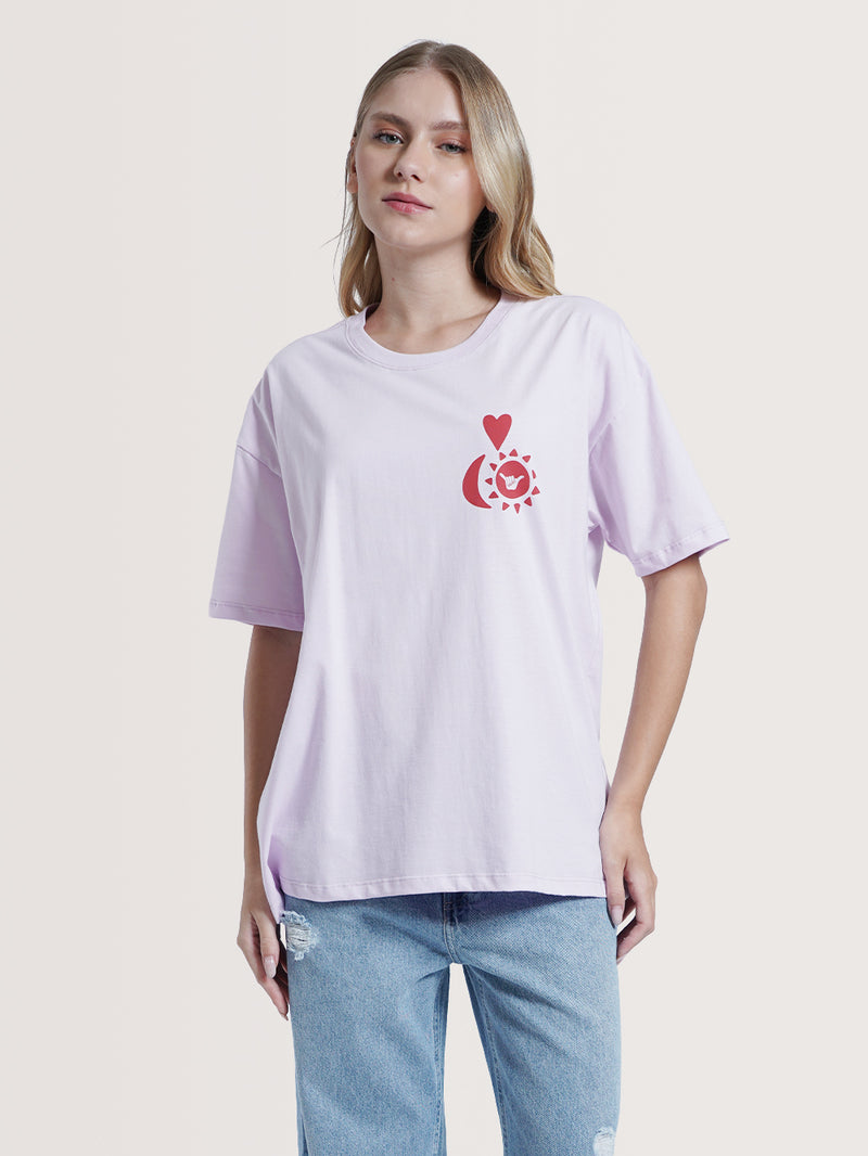 Camiseta Manga Curta Rosa Hang Loose Deserve