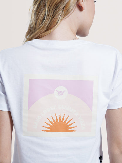 Camiseta Manga Curta Branca Hang Loose Summer