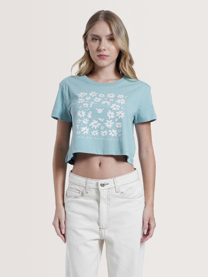 Camiseta Manga Curta Azul Hang Loose Wanna
