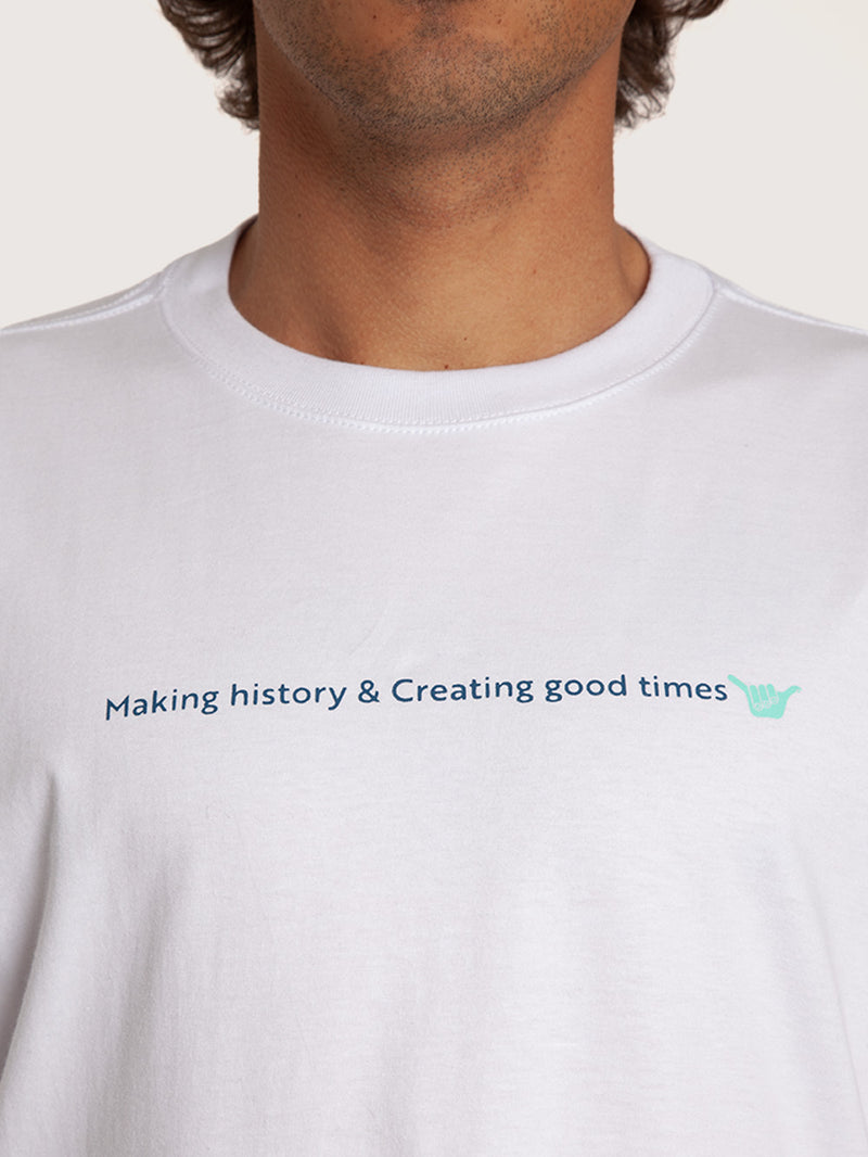 Camiseta Manga Curta Branca Hang Loose Goodtimes