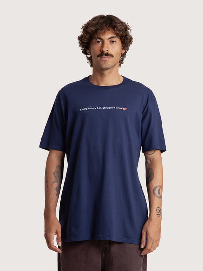 Camiseta Manga Curta Azul Marinho Hang Loose Goodtimes