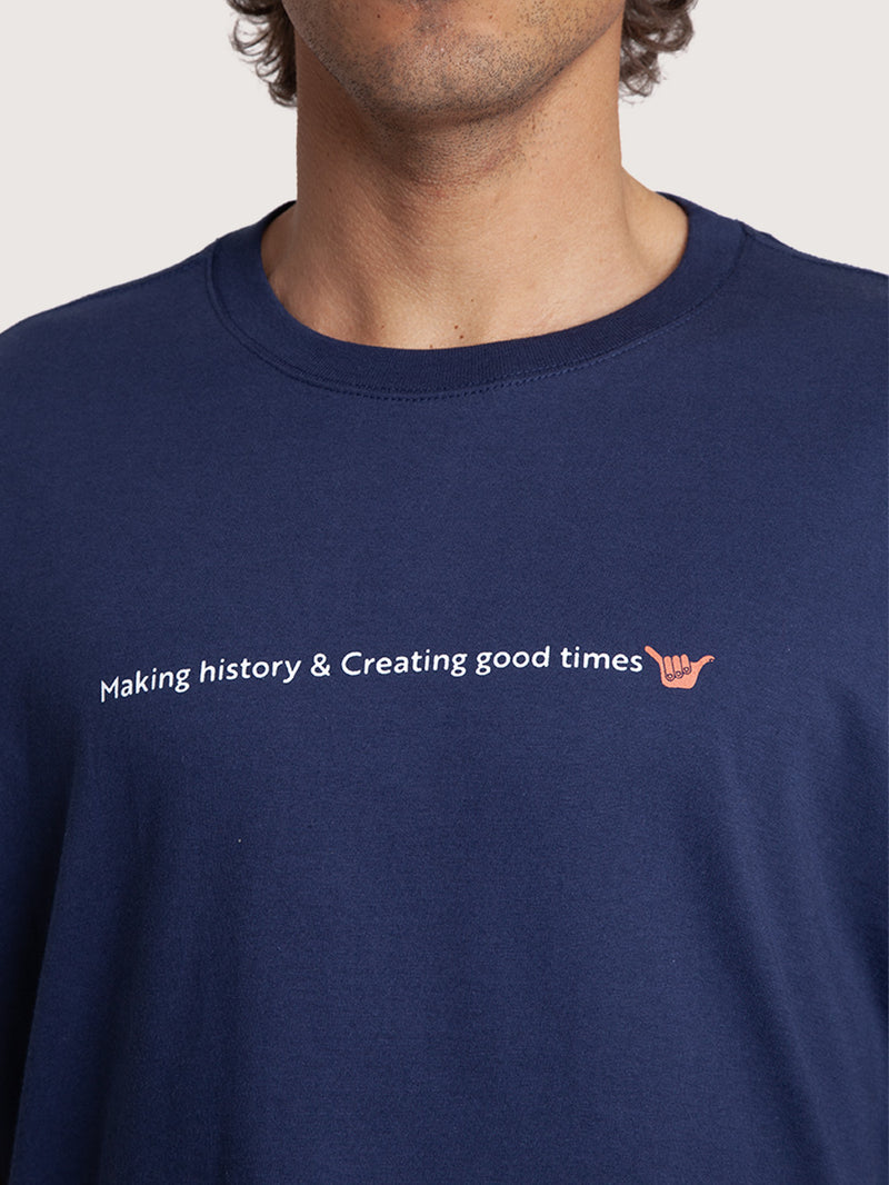 Camiseta Manga Curta Azul Marinho Hang Loose Goodtimes
