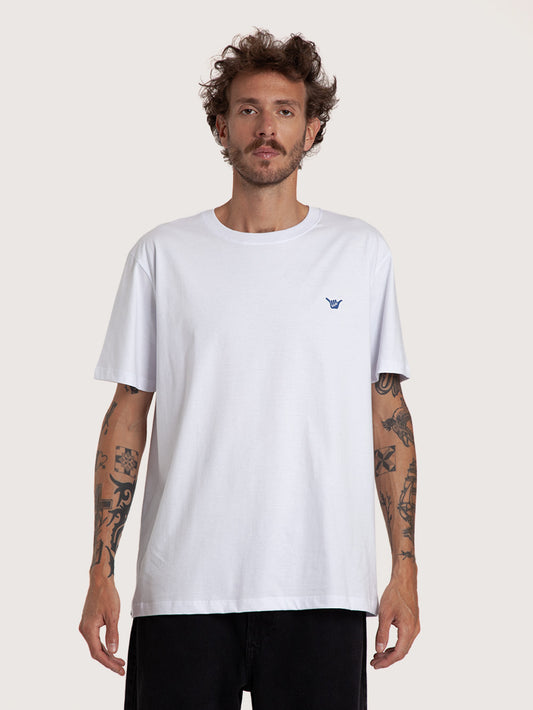 Camiseta Manga Curta Branca Hang Loose Logo