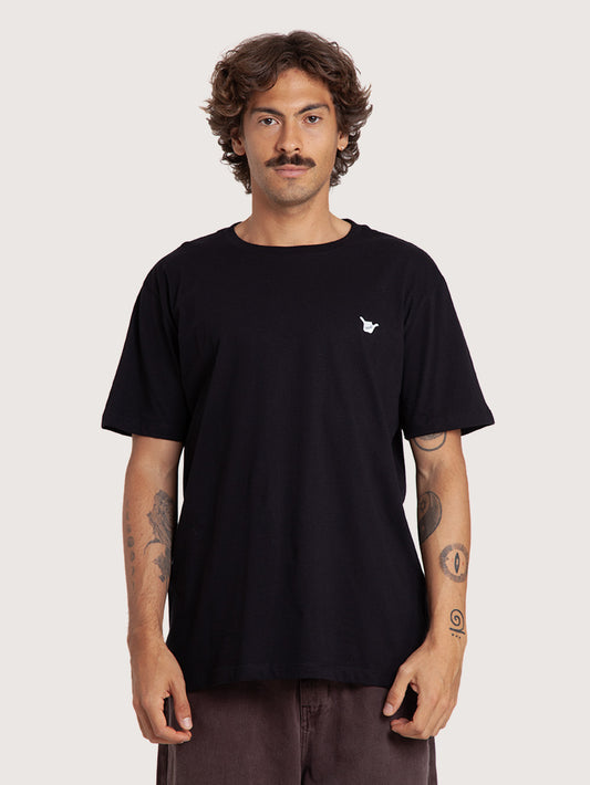 Camiseta Preta Hang Loose Logo
