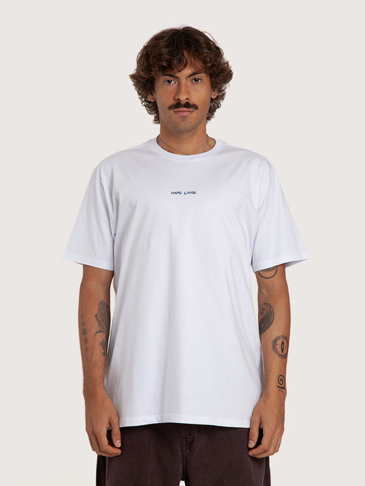 Camiseta Manga Curta Branca Masculina Hang Loose Craig