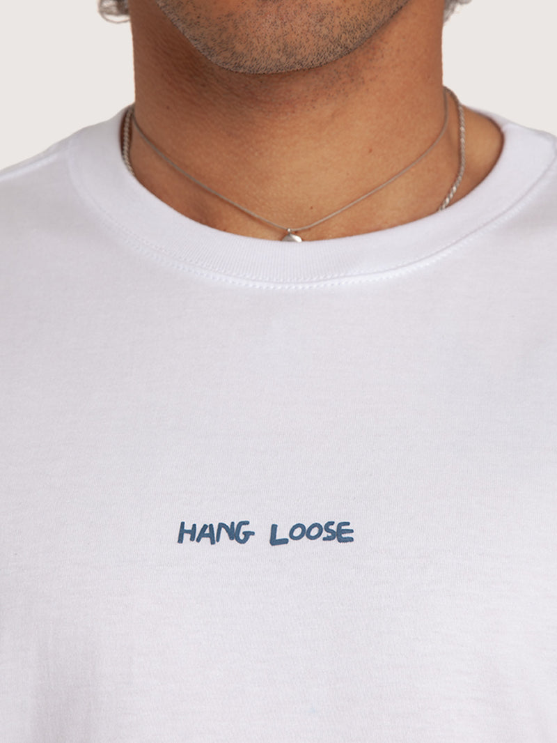 Camiseta Manga Curta Branca Masculina Hang Loose Craig