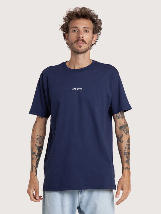 Camiseta Manga Curta Azul Marinho Masculina Hang Loose Craig