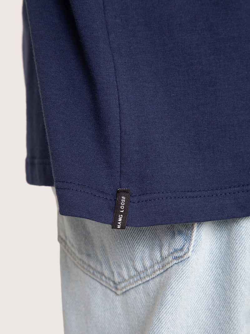 Camiseta Manga Curta Azul Marinho Masculina Hang Loose Craig