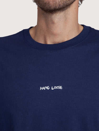 Camiseta Manga Curta Azul Marinho Masculina Hang Loose Craig