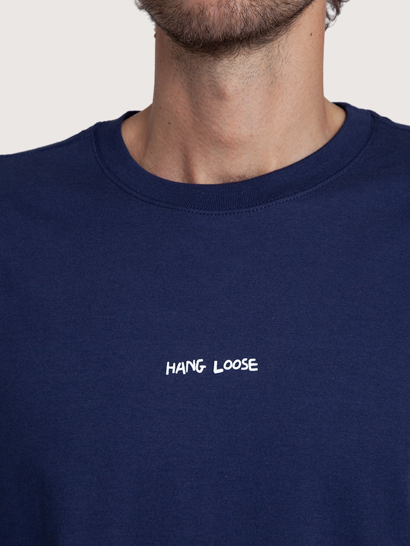 Camiseta Manga Curta Azul Marinho Masculina Hang Loose Craig