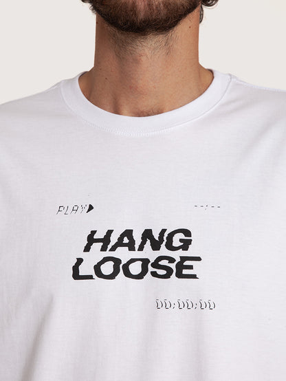 Camiseta Manga Curta Branca Hang Loose VHS