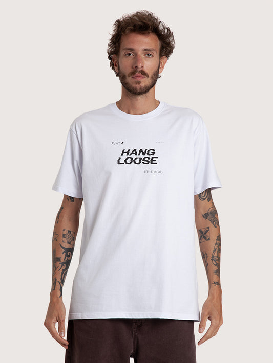 Camiseta Manga Curta Branca Hang Loose VHS