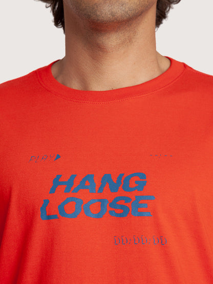 Camiseta Vermelha Hang Loose VHS