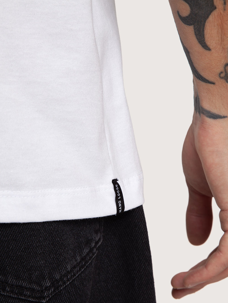 Camiseta Manga Curta Branca Hang Loose Boat