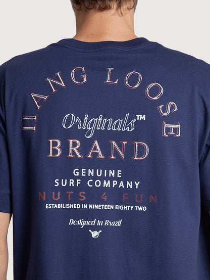 Camiseta Manga Curta Azul Marinho Hang Loose Boat