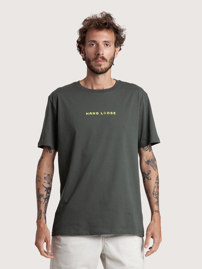 Camiseta Manga Curta Verde Hang Loose Atom