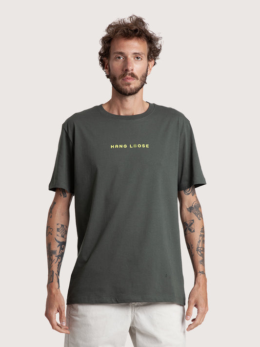 Camiseta Manga Curta Verde Hang Loose Atom