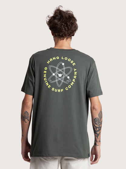 Camiseta Manga Curta Verde Hang Loose Atom
