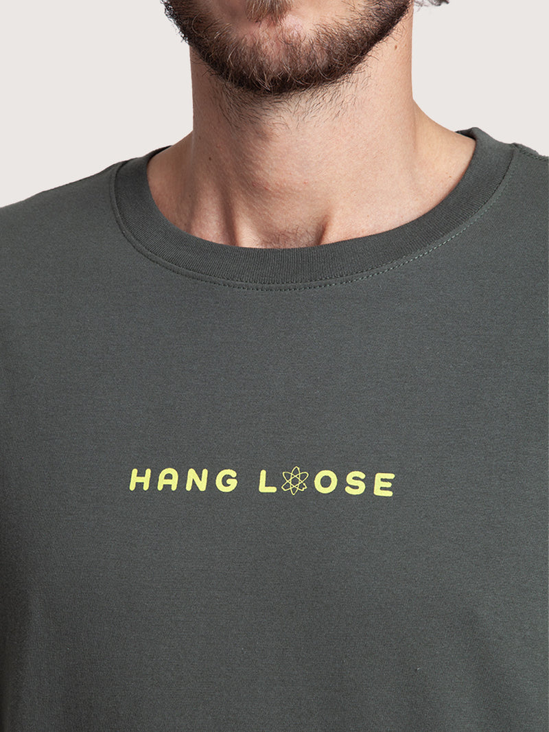 Camiseta Manga Curta Verde Hang Loose Atom