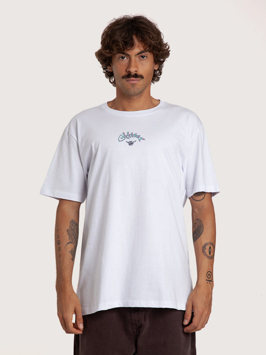 Camiseta Branca Hang Loose Fish