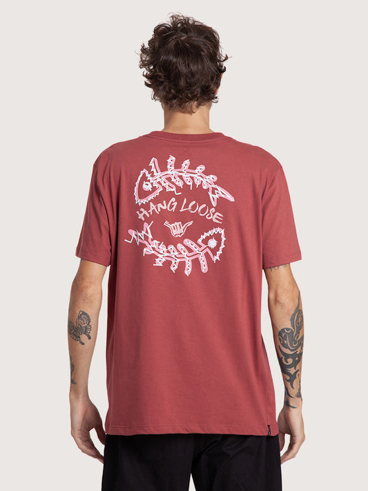 Camiseta Figo Bordo Hang Loose Fish