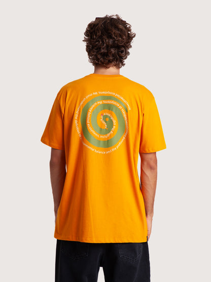 Camiseta Manga Curta Mostarda Masculina Hang Loose Snake