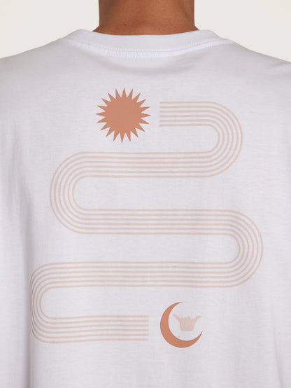 Camiseta Manga Curta Branca Masculina Hang Loose Sunnymoon