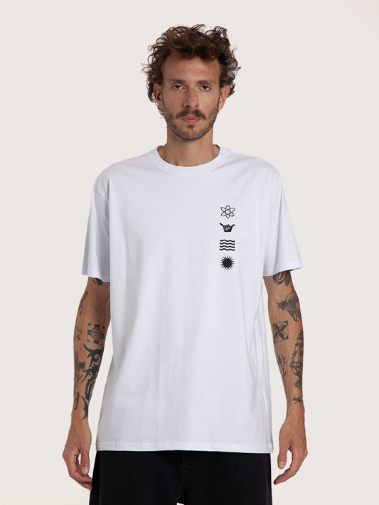 Camiseta Manga Curta Branca Hang Loose Mood