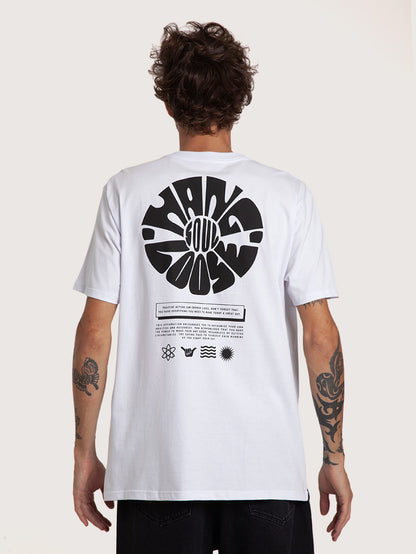 Camiseta Manga Curta Branca Hang Loose Mood