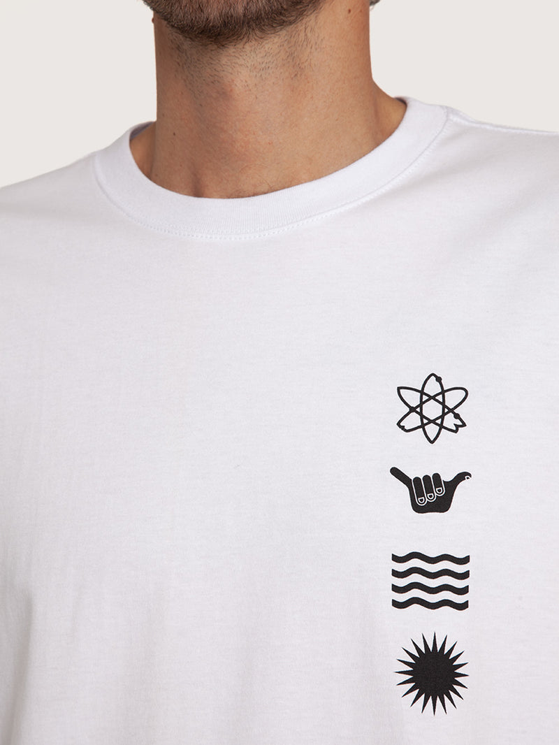 Camiseta Manga Curta Branca Hang Loose Mood