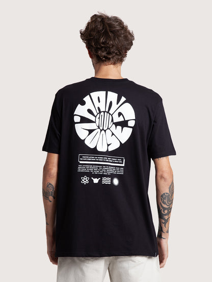 Camiseta Manga Curta Preta Hang Loose Mood