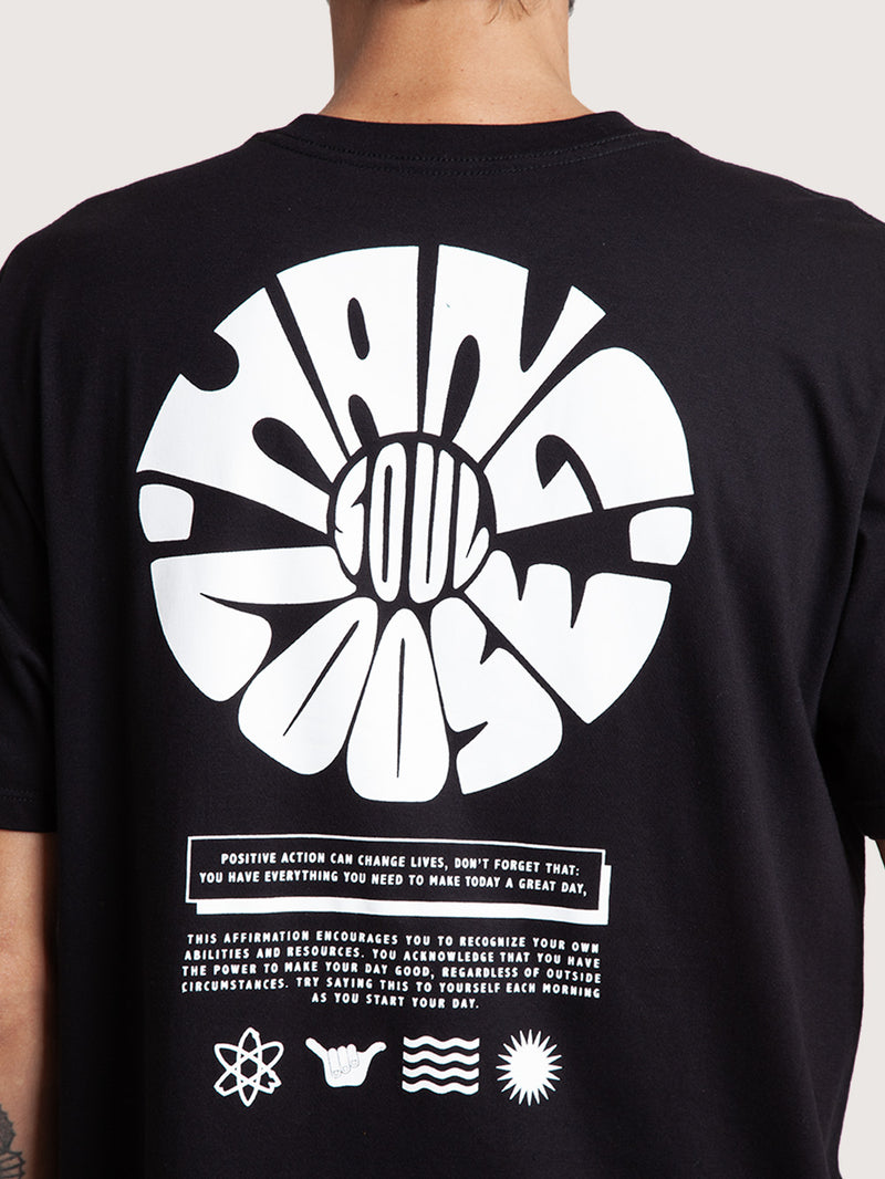 Camiseta Manga Curta Preta Hang Loose Mood