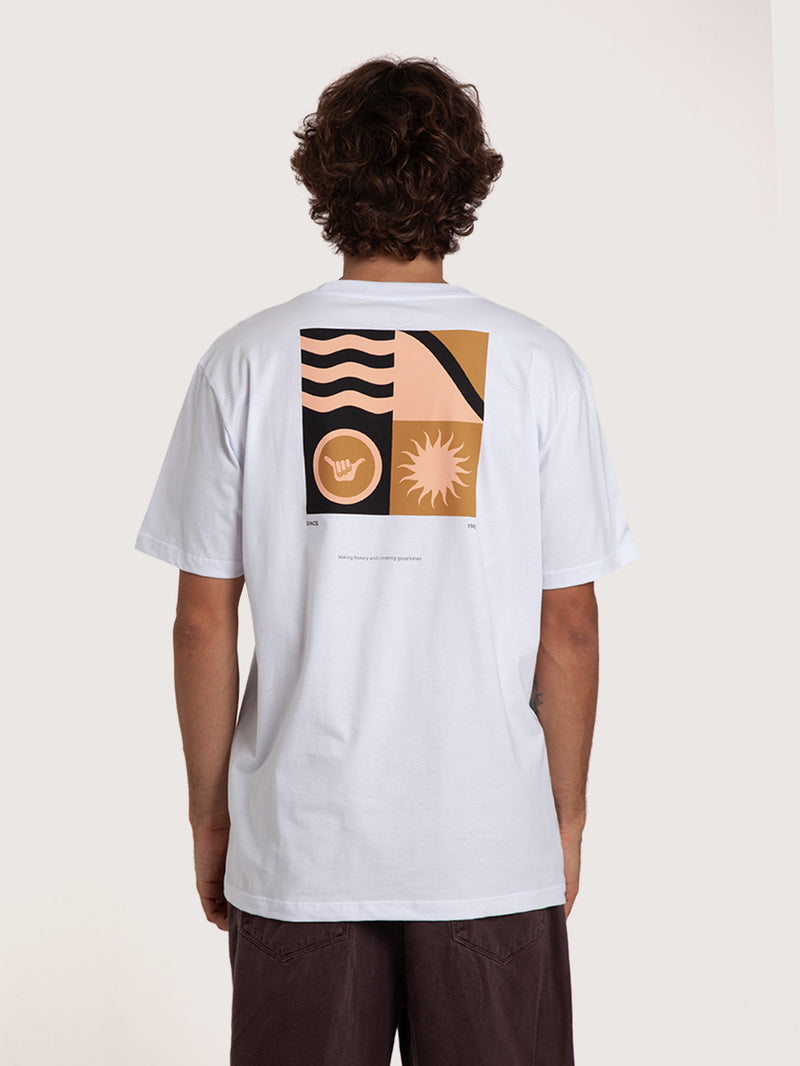 Camiseta Manga Curta Branca Hang Loose Play
