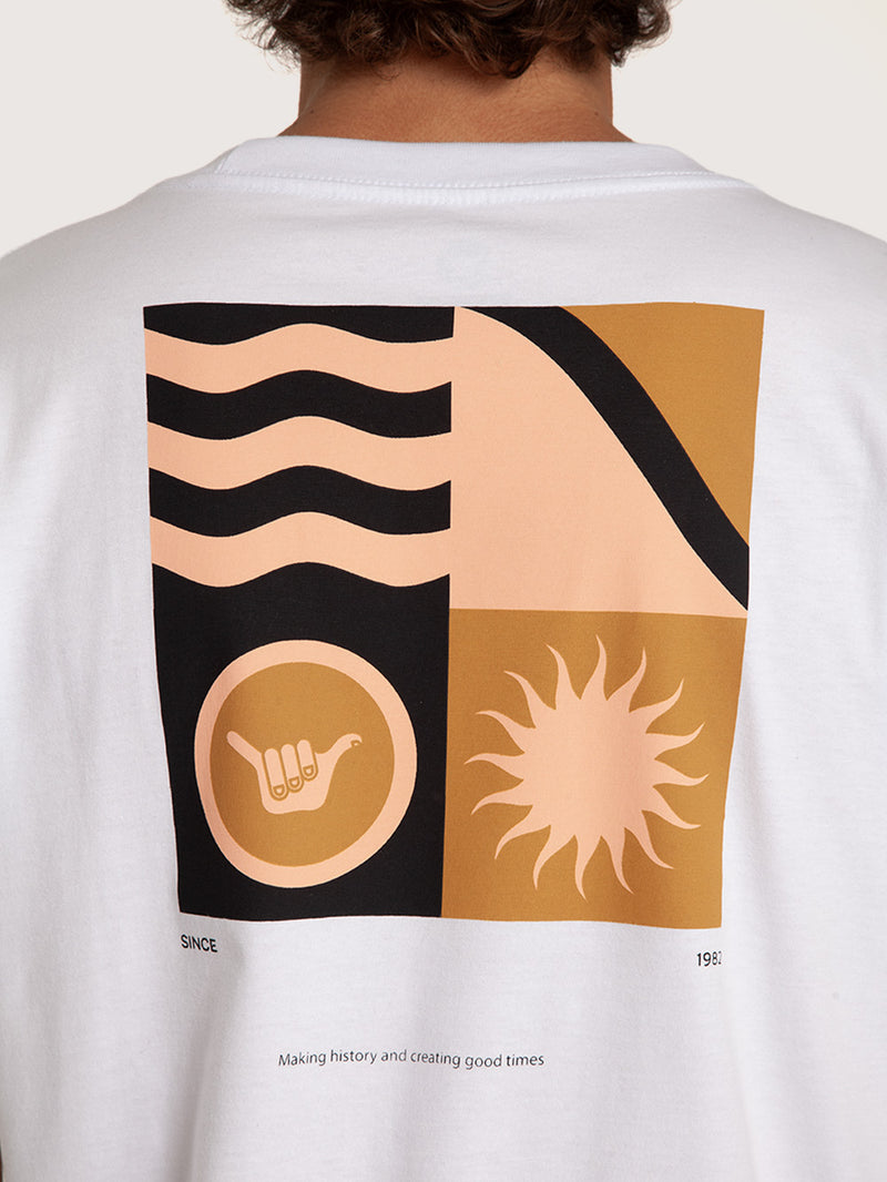 Camiseta Manga Curta Branca Hang Loose Play