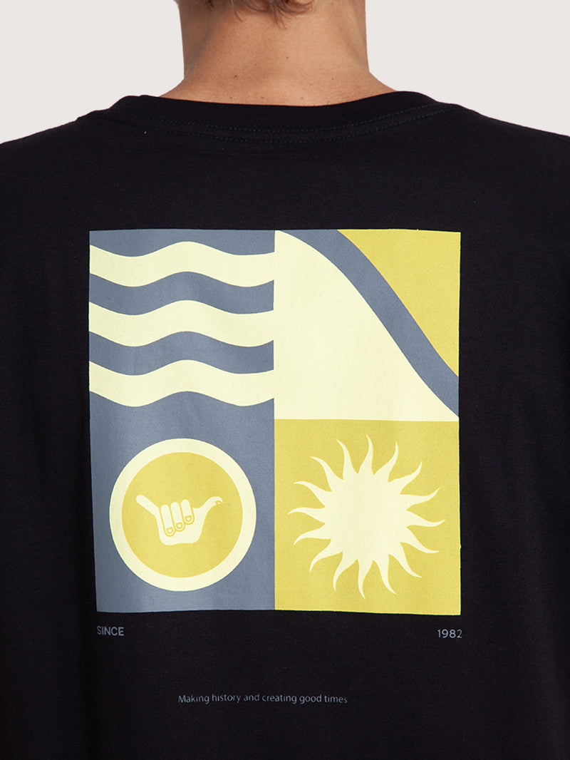 Camiseta Manga Curta Preta Hang Loose Play